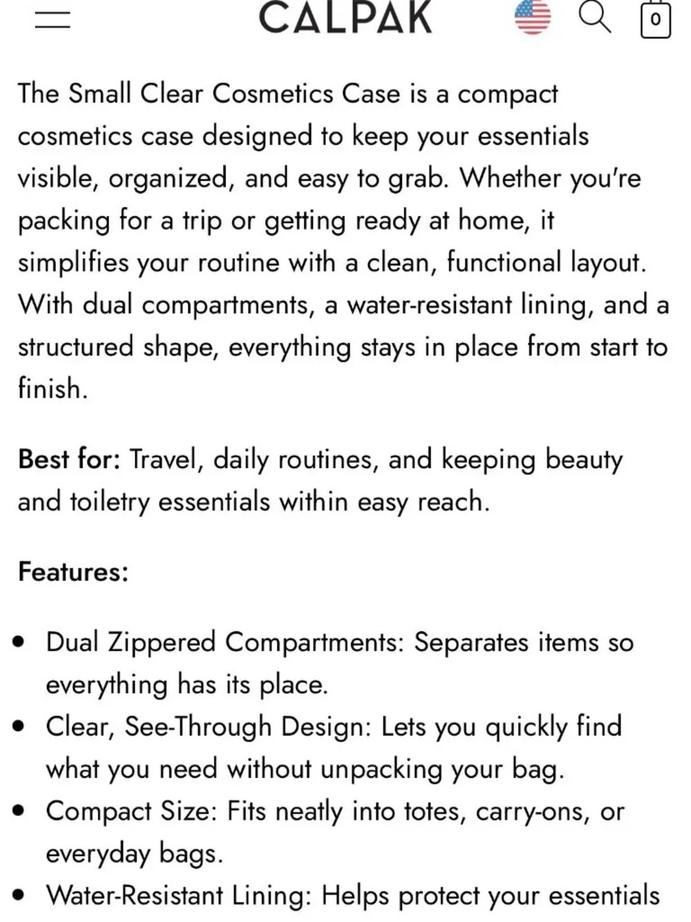 Calpak ultra functional